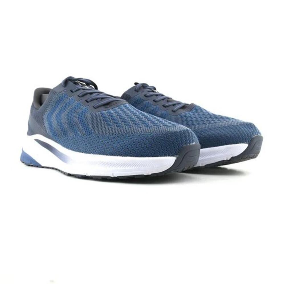 Orthofeet Tilos Mens Blue Hands Free Walking Sneakers Shoes 10.5 2E Wide 20019